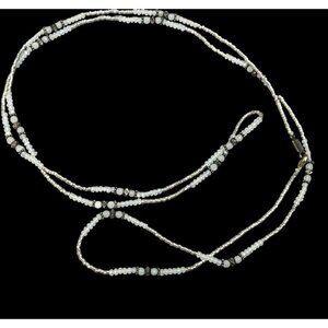 Vintage Chan Luu Crystal Silver Plated Metal And Glass Beaded Necklace